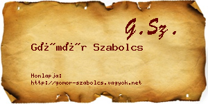 Gömör Szabolcs névjegykártya