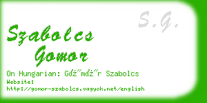 szabolcs gomor business card